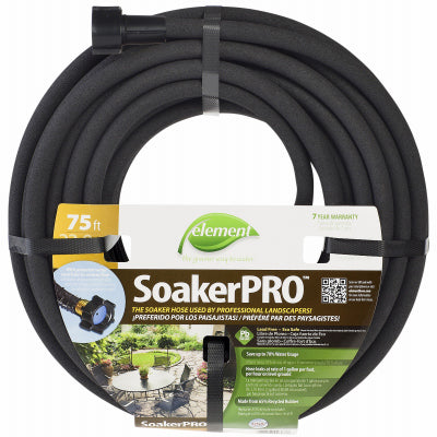 SWAN PRODUCTS LLC, Element SoakerPRO 3/8 in. D X 75 ft. L Soaker Black PVC Soaker/Sprinkler Hose (Pack of 5)