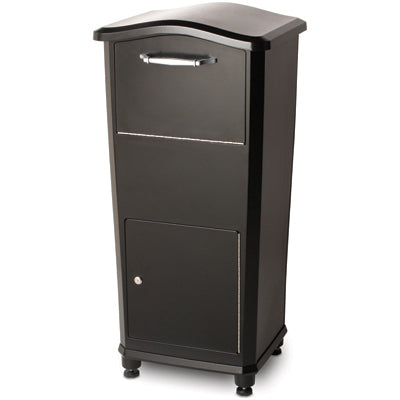 Architectural Mail, Elephantrunk Parcel Drop Box, Black, Cast Aluminum