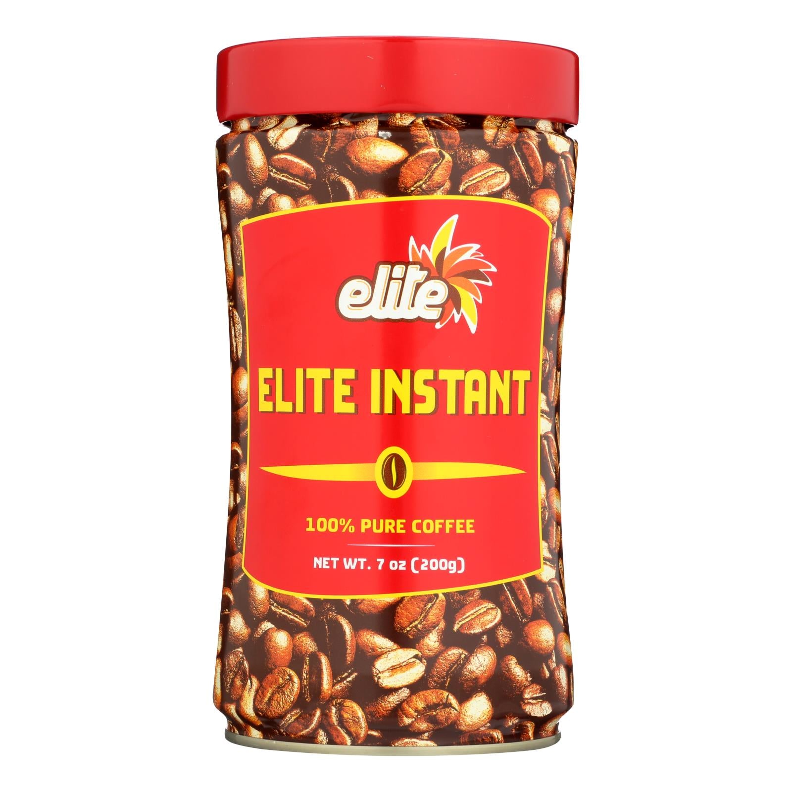 Elite, Elite Pure Instant Coffee  - Case of 12 - 7 OZ (Pack of 12)