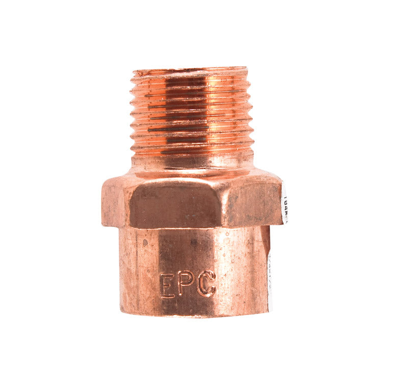 NIBCO INC, Elkhart Products 104R 3/4X1/2" 3/4" X 1/2" Copper Male Adapters