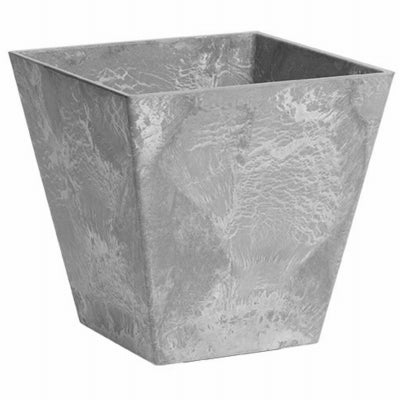 Novelty, Ella Water-Minder Planter, Plastic, Gray, Indoor/Outdoor, 6-In. Sq. (Pack of 10)