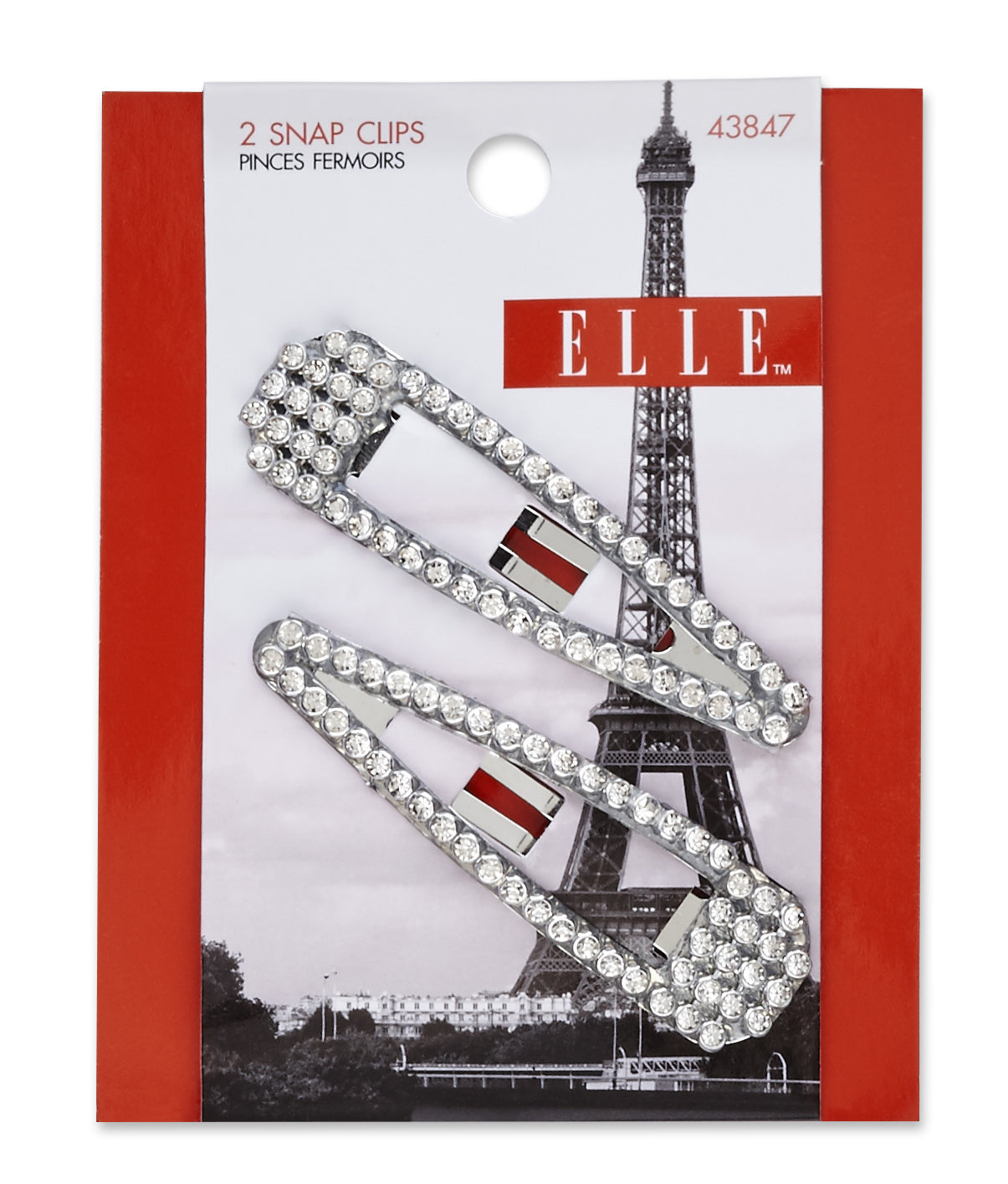 Elle, Elle 43847 Rhinestone Snap Clips (Pack of 3)