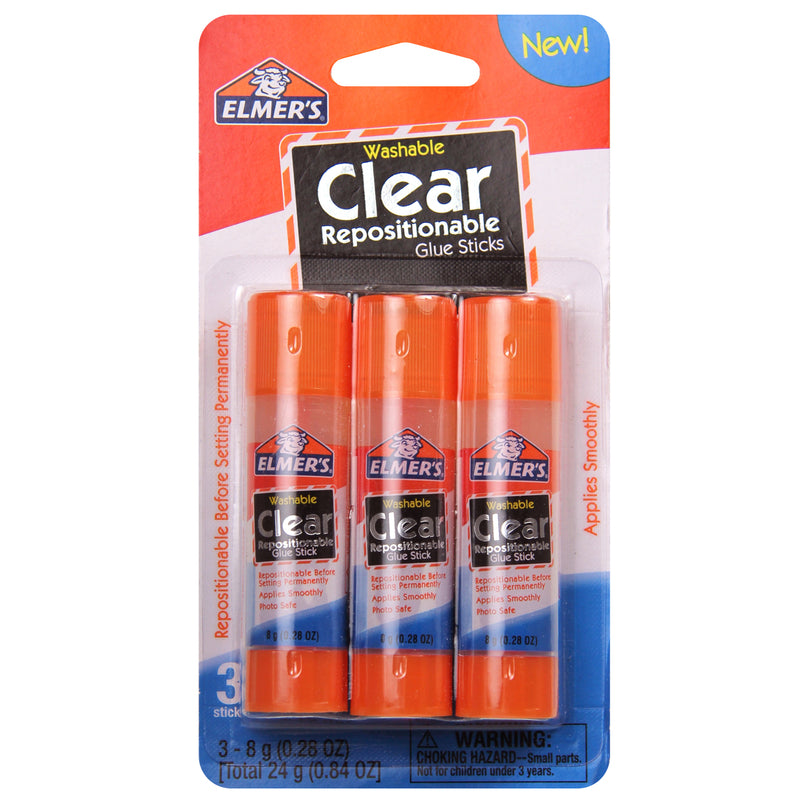 NEWELL BRANDS DISTRIBUTION LLC, Elmer's 8 gram Glue Sticks Clear 3 pk