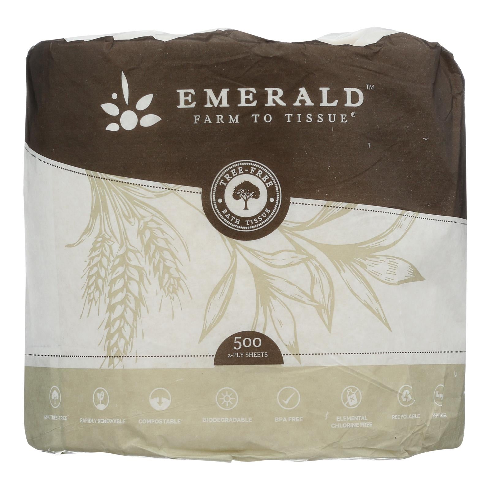 Emerald Brand, Emerald Brand - Bath Tissue 500 Sheet Rl - CS of 96-1 CT (Pack of 96)