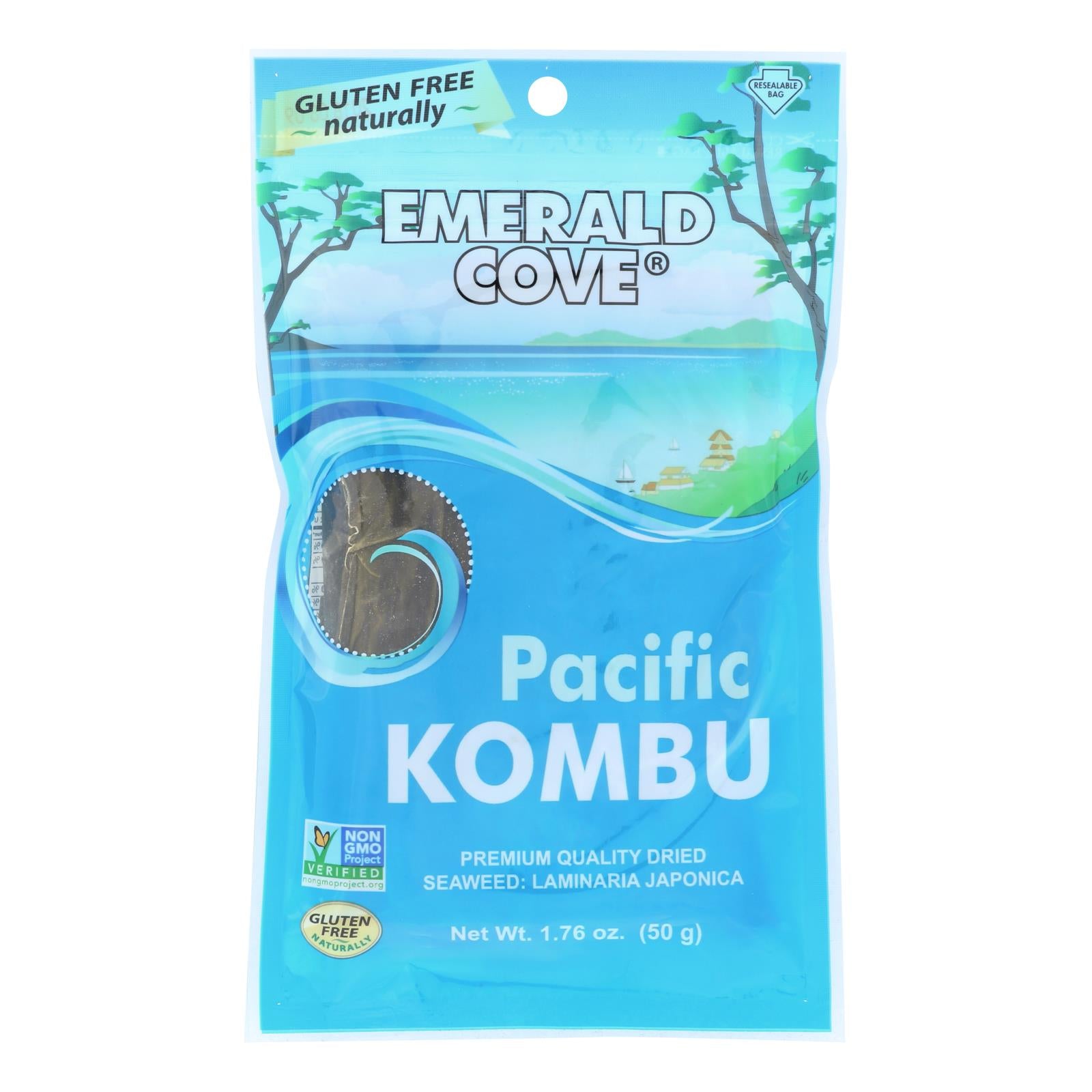 Emerald Cove, Emerald Cove Sea Vegetables - Pacific Kombu - Silver Grade - 1.76 oz - Case of 6 (Pack of 6)