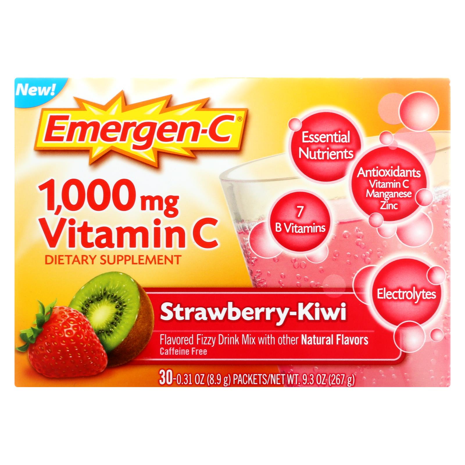 Emergen-C, Emergen-c - Strawberry Kiwi - 1 Each - 30 PKT