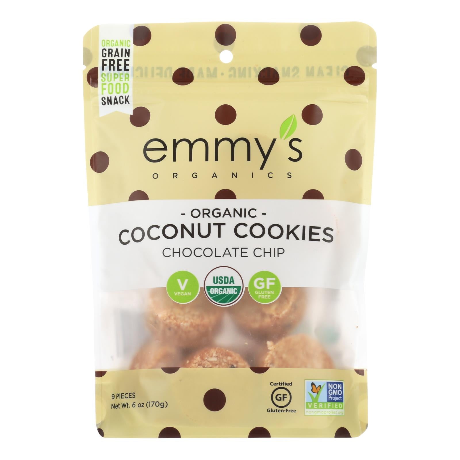 Emmy'S Organics, Emmy's Organics  Chocolate Chip - Case of 8 - 6 oz. (Pack of 8)