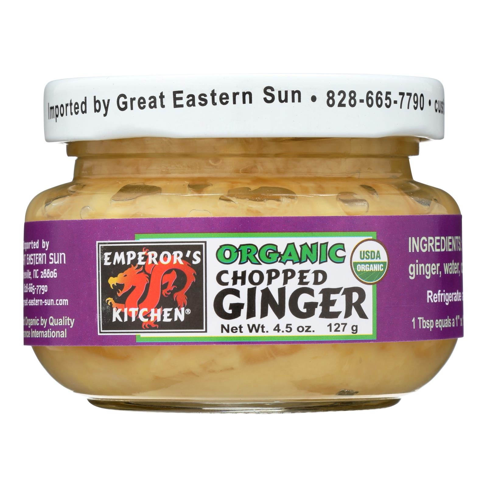 Emperor'S Kitchen, Emperors Kitchen Ginger - Organic - Chopped - 4.5 oz - case of 12 (Pack of 12)