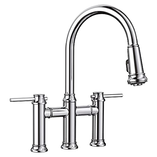 Blanco, Empressa Bridge Faucet Pull Down 1.5 GPM - Chrome