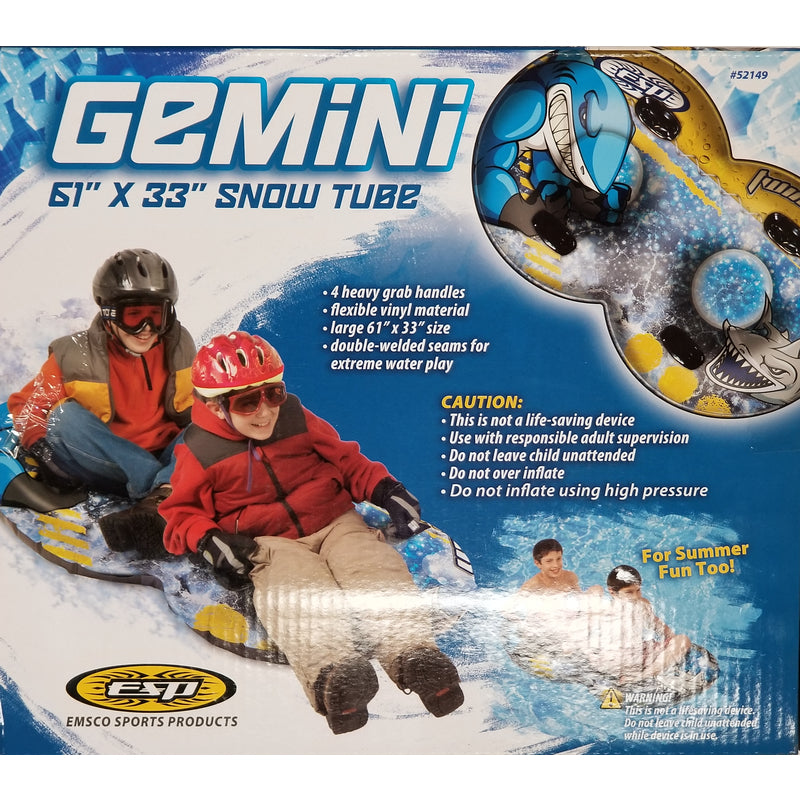 EMSCO GROUP, Emsco ESP Gemini Dual-Rider Inflatable PVC Snow Tube 61 in.