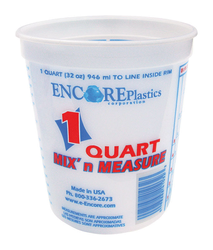 Encore, Encore Mix' n Measure White 1 qt Paint Pail