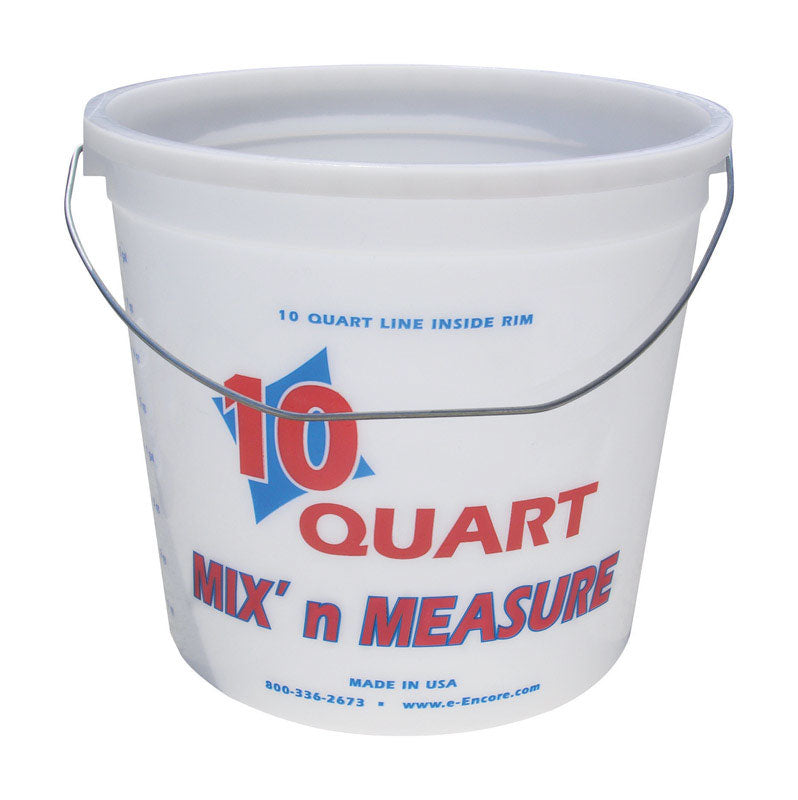 ENCORE INDUSTRIES INC, Encore Mix' n Measure White 10 qt Paint Pail