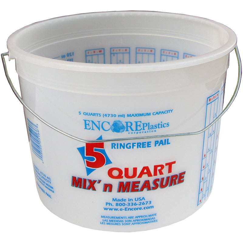 ENCORE INDUSTRIES INC, Encore Mix' n Measure White 5 qt Paint Pail