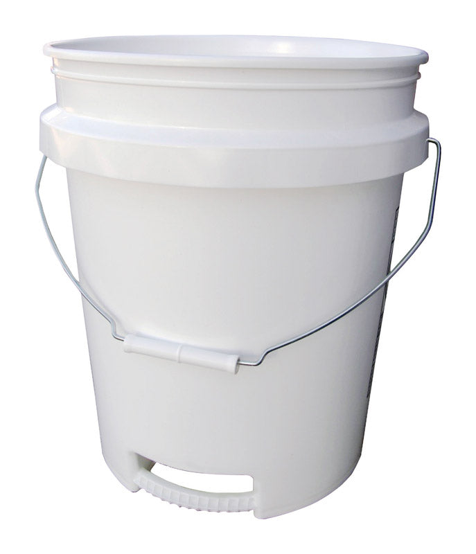 ENCORE INDUSTRIES INC, Encore  White  5 gal. Plastic  Paint Pail