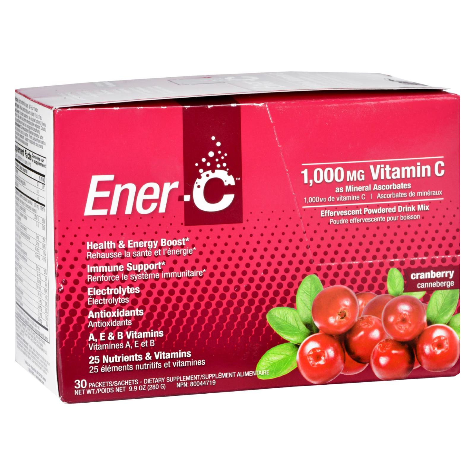 Ener-C, Ener-C - Cranberry - 1000 mg - 30 Packets