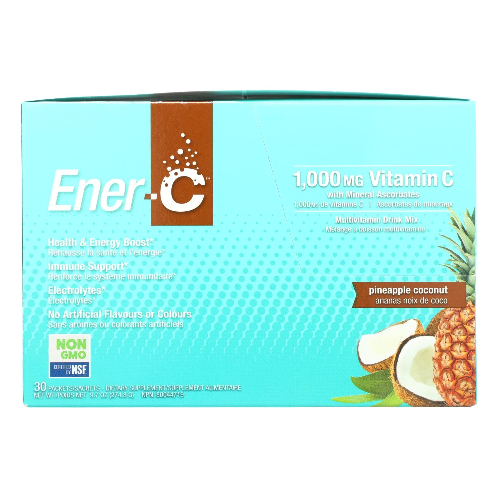 Ener-C, Ener-C - Pineapple Coconut - 1000 mg - 30 Packets