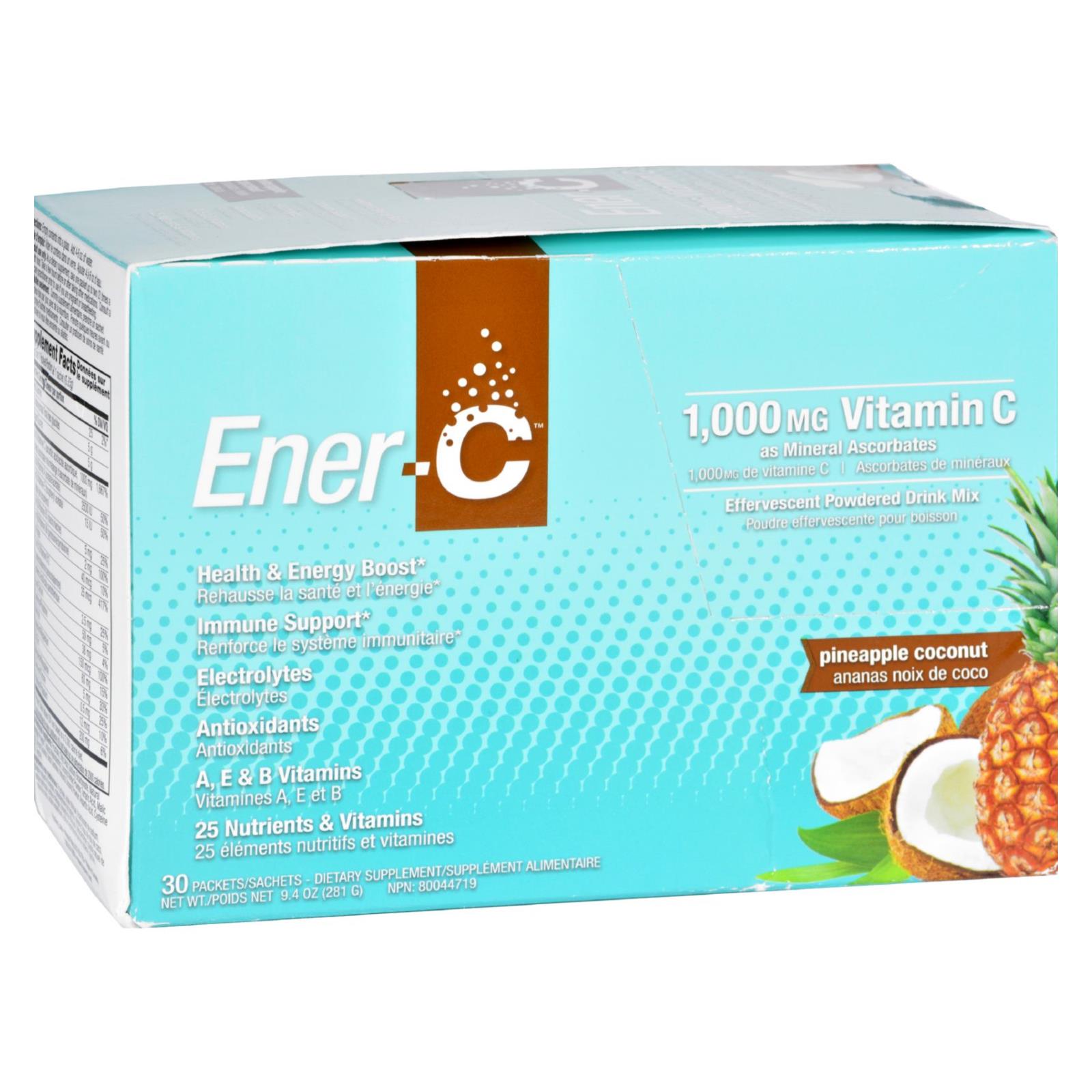 Ener-C, Ener-C - Pineapple Coconut - 1000 mg - 30 Packets