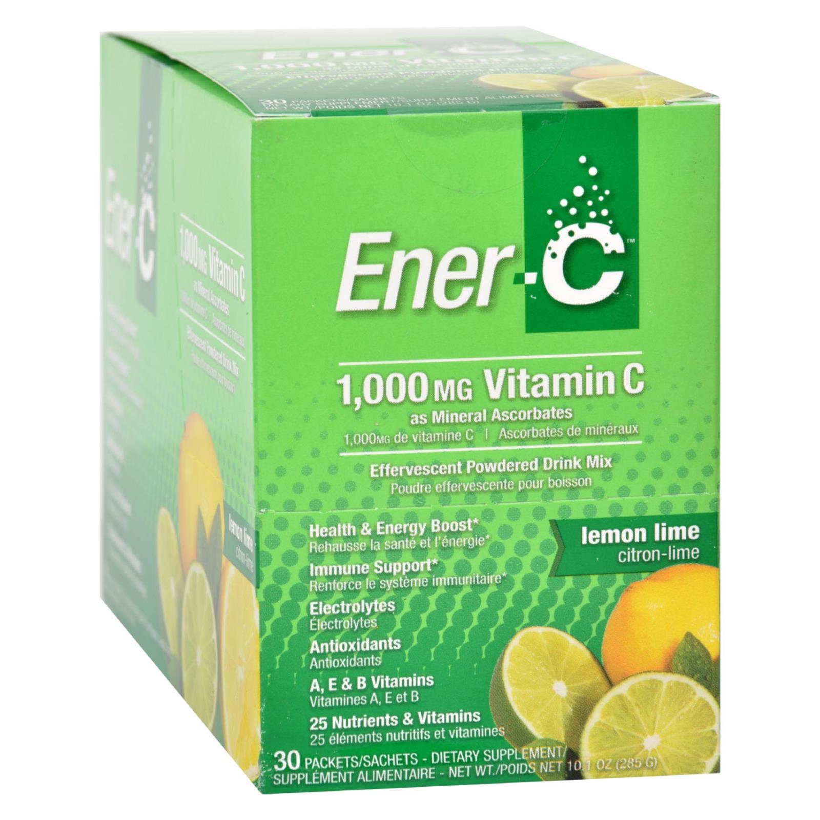 Ener-C, Ener-C Vitamin Drink Mix - Lemon Lime - 1000 mg - 30 Packets