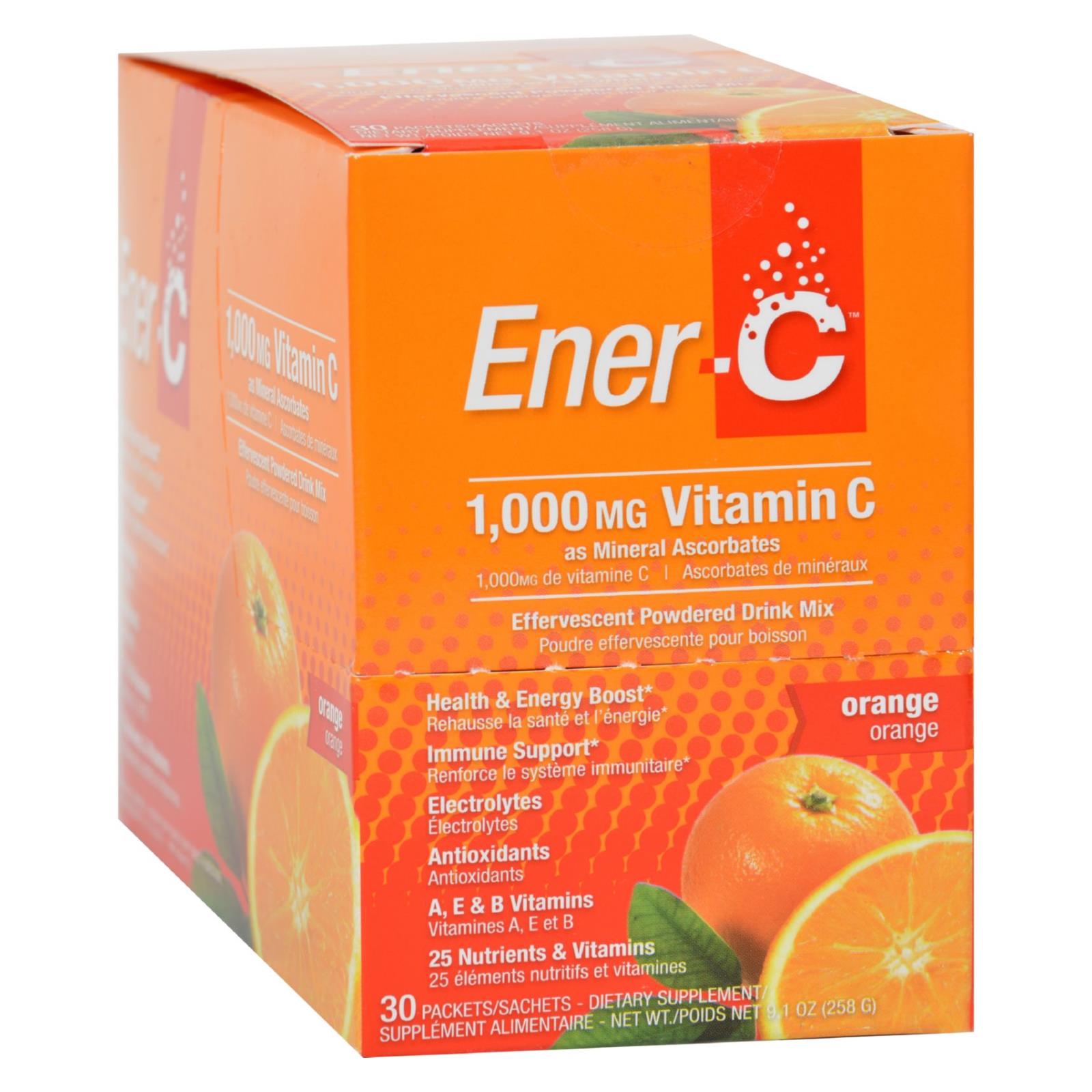 Ener-C, Ener-C Vitamin Drink Mix - Orange - 1000 mg - 30 Packets