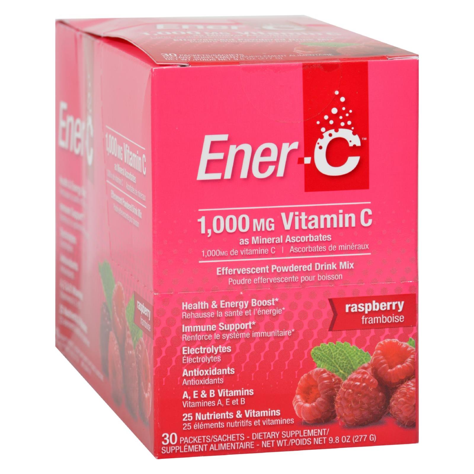 Ener-C, Ener-C Vitamin Drink Mix - Raspberry - 1000 mg - 30 Packets