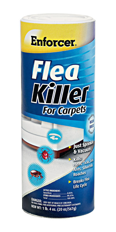 ENFORCER PRODUCTS INC, Enforcer Flea Killer for Carpets Insect Killer Powder 20 oz