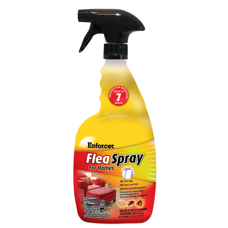 ENFORCER PRODUCTS INC, Enforcer Home Liquid Flea Spray Nylar and Permethrin 32 oz