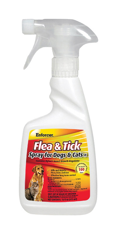 AMREP INC, Enforcer Liquid Cat and Dog Flea Spray Pyrethrin and Nylar 16 oz