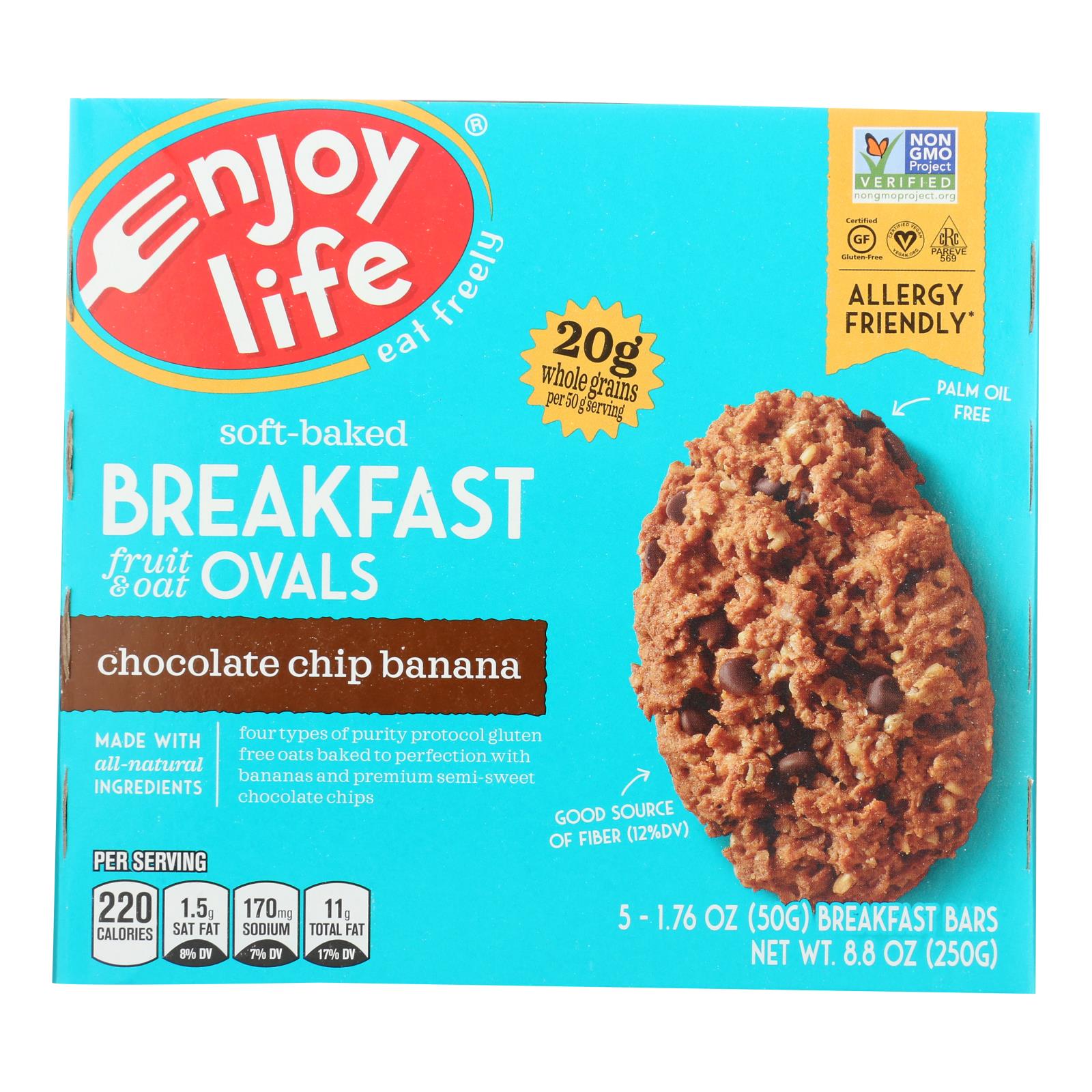 ENJOY LIFE, Enjoy Life - Bar Breakfast Cchip Ban - Case of 6 - 8.8 OZ (Pack of 6)