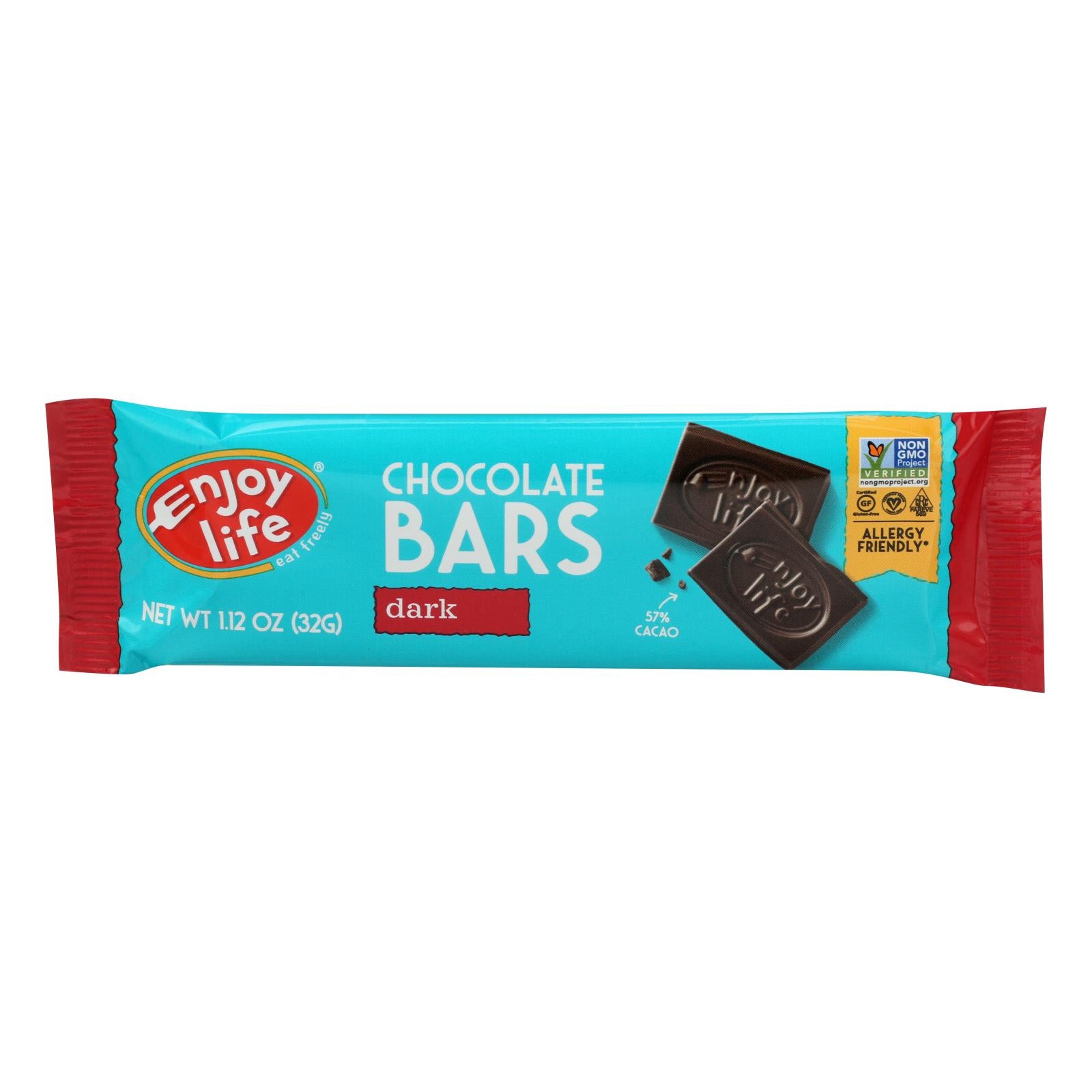 ENJOY LIFE, Enjoy Life - Chocolate Bar - Boom Choco Boom - Dark Chocolate - Dairy Free - 1.12 oz - Case of 24 (Pack of 24)