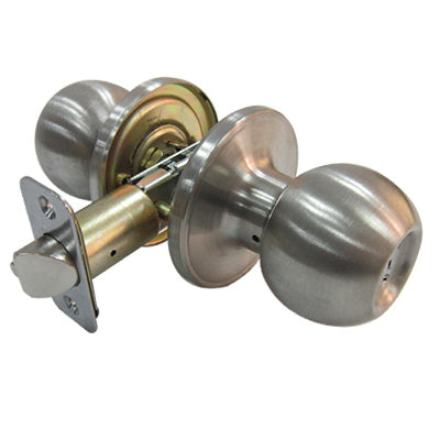 Taiwan Fu Hsing Industrial Co, Entry Lockset, Ball-Style Knob, Stainless Steel (Pack of 3)