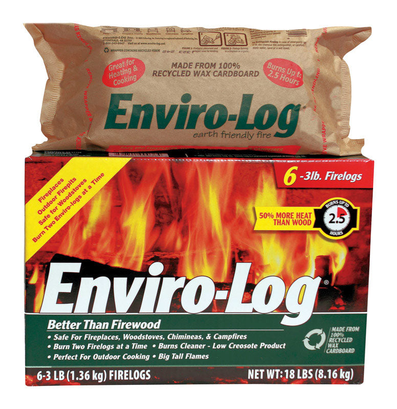 ENVIRO LOG COMPANY LLC, Enviro-Log Fire Log 1 pk (Pack of 6)