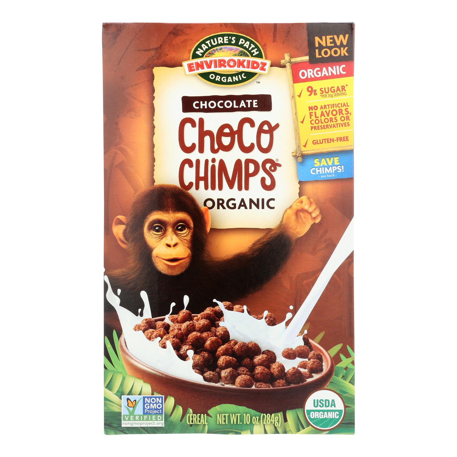 Envirokidz, Envirokidz - Organic Cereal - Choco Chimps - Case of 12 - 10 oz. (Pack of 12)