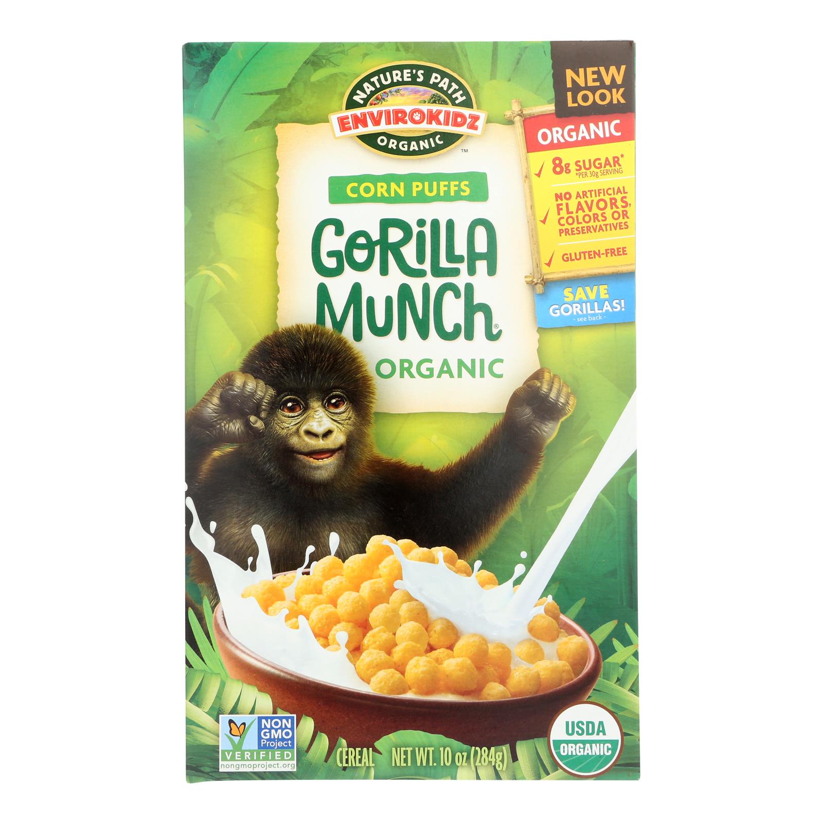 Envirokidz, Envirokidz - Organic Corn Puff - Gorilla Munch - Case of 12 - 10 oz.