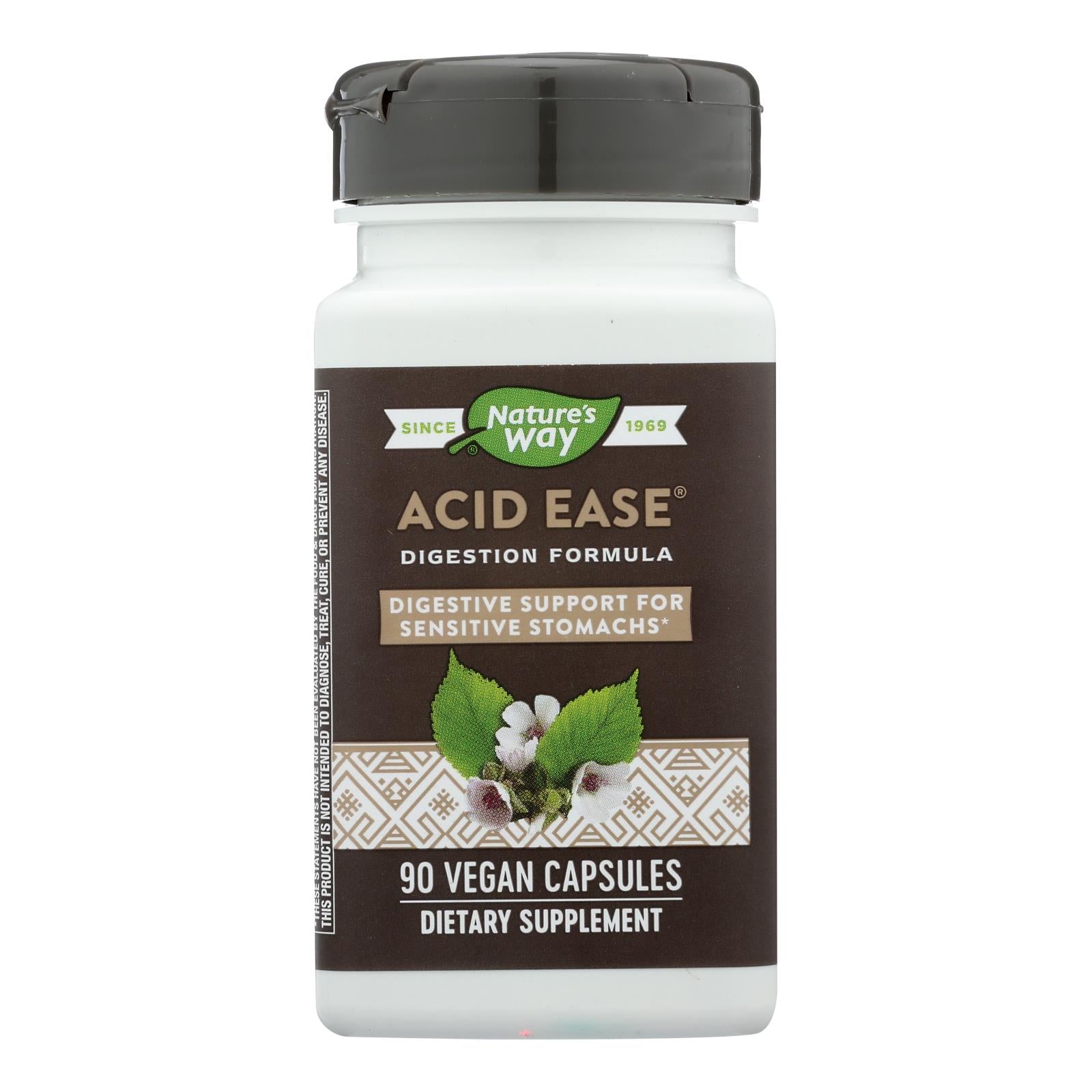 Enzymatic Therapy, Enzymatic Therapy Acid-Ease Digestion Formula Digestive Support Dietary Supplement  - 1 Each - 90 VCAP