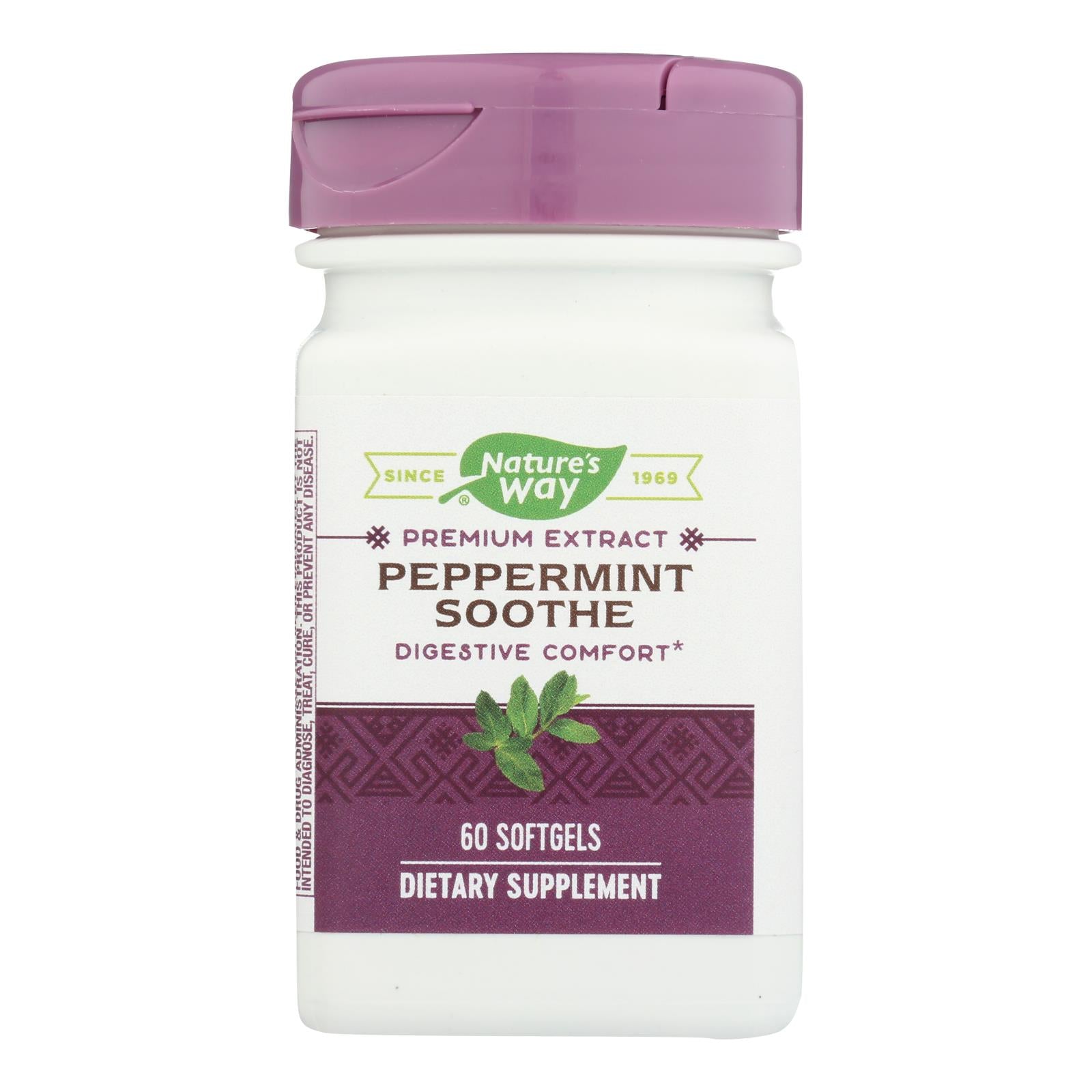 Enzymatic Therapy, Enzymatic Therapy Peppermint Soothe Digestive Comfort Dietary Supplement - 1 Each - 60 SGEL