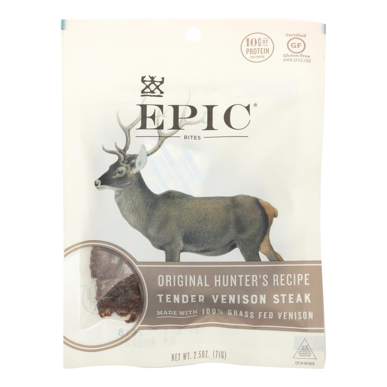 Epic, Epic - Bites - Venison - Case of 8 - 2.5 oz (Pack of 8)