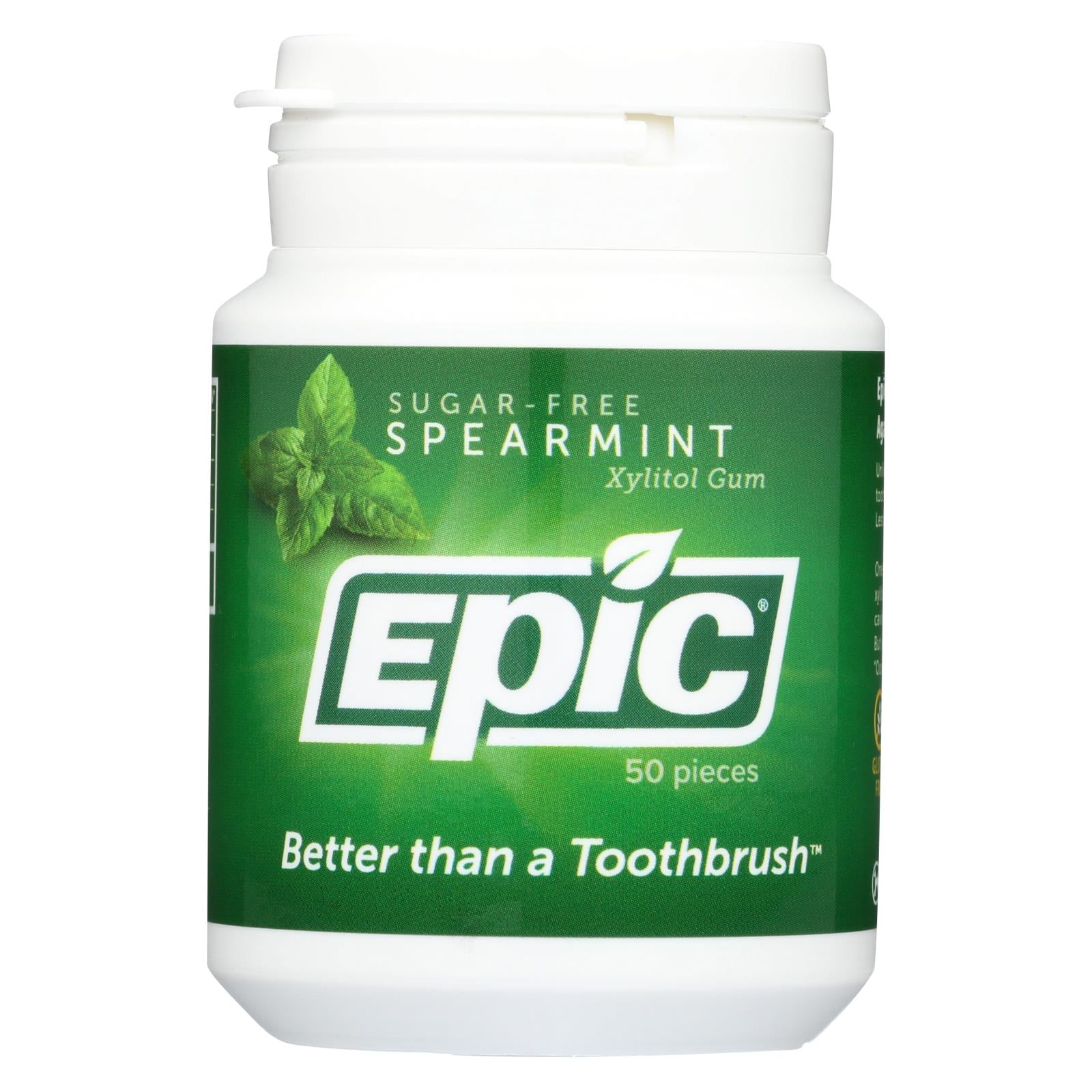 Epic Dental, Epic Dental - Xylitol Gum - Spearmint - 50 Count