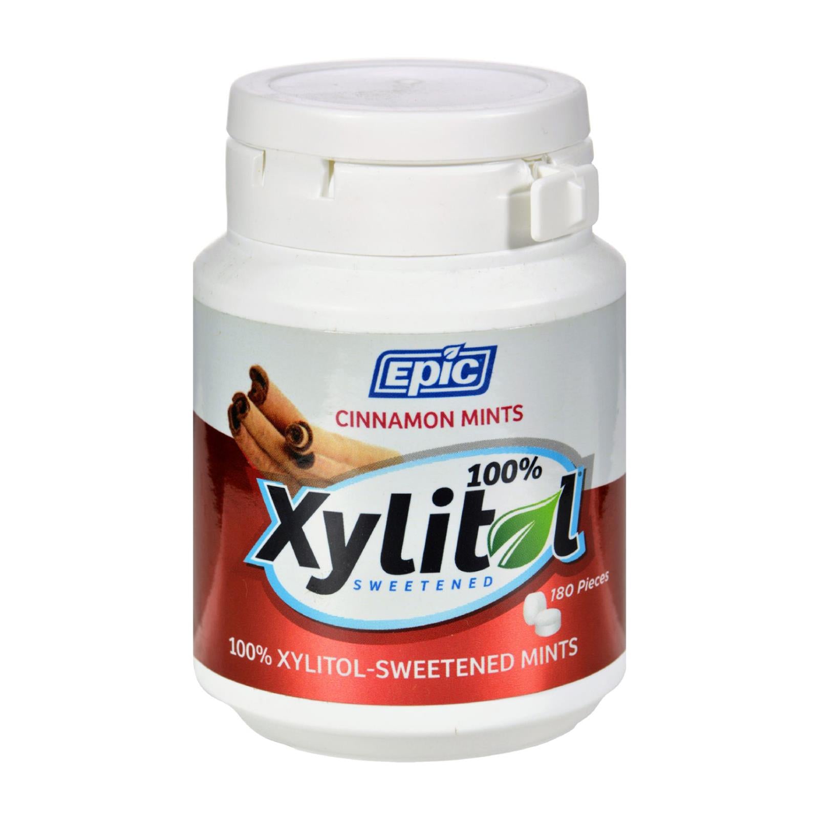 Epic Dental, Epic Dental - Xylitol Mints - Cinnamon Xylitol Bottle - 180 ct