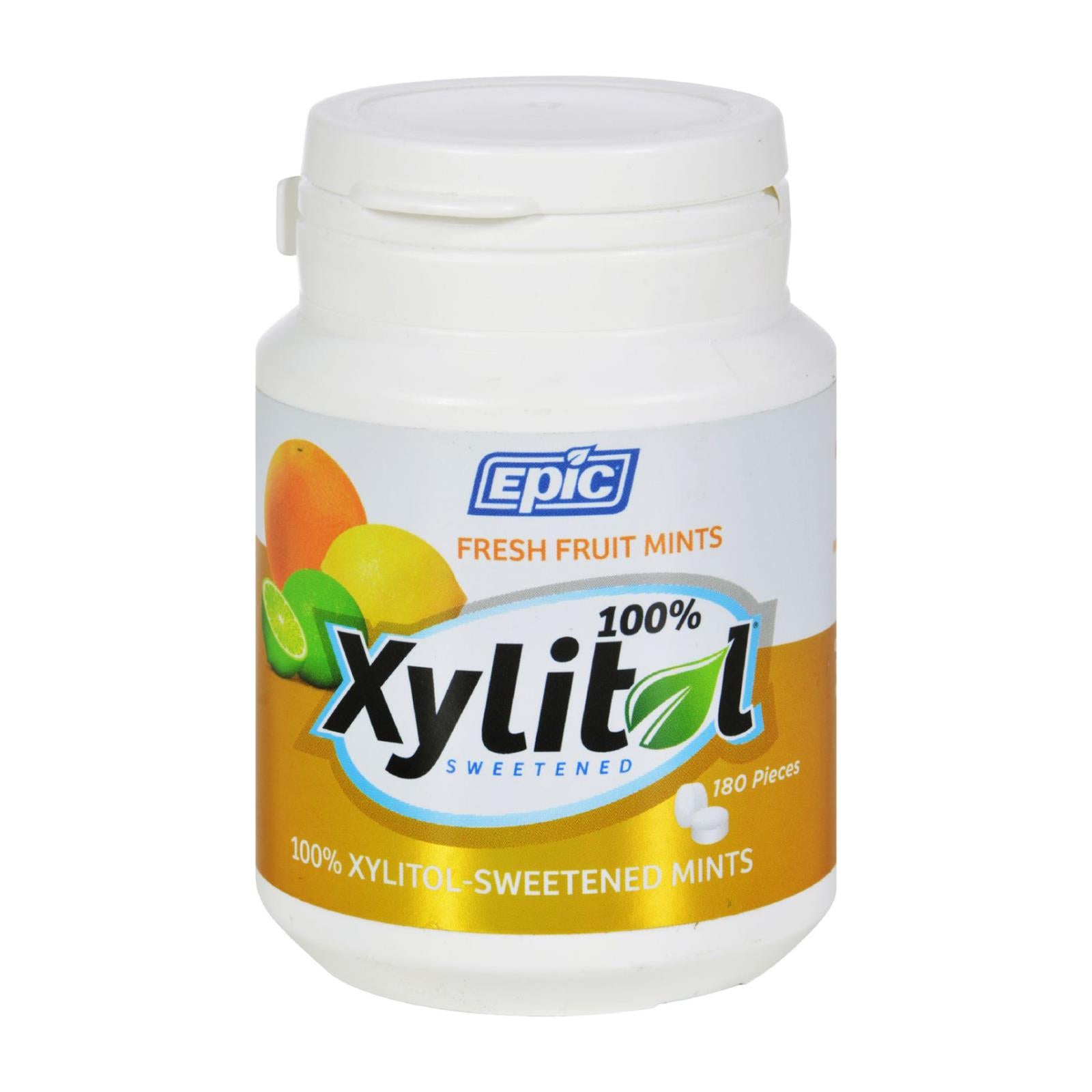 Epic Dental, Epic Dental - Xylitol Mints - Fruit Xylitol Bottle - 180 ct