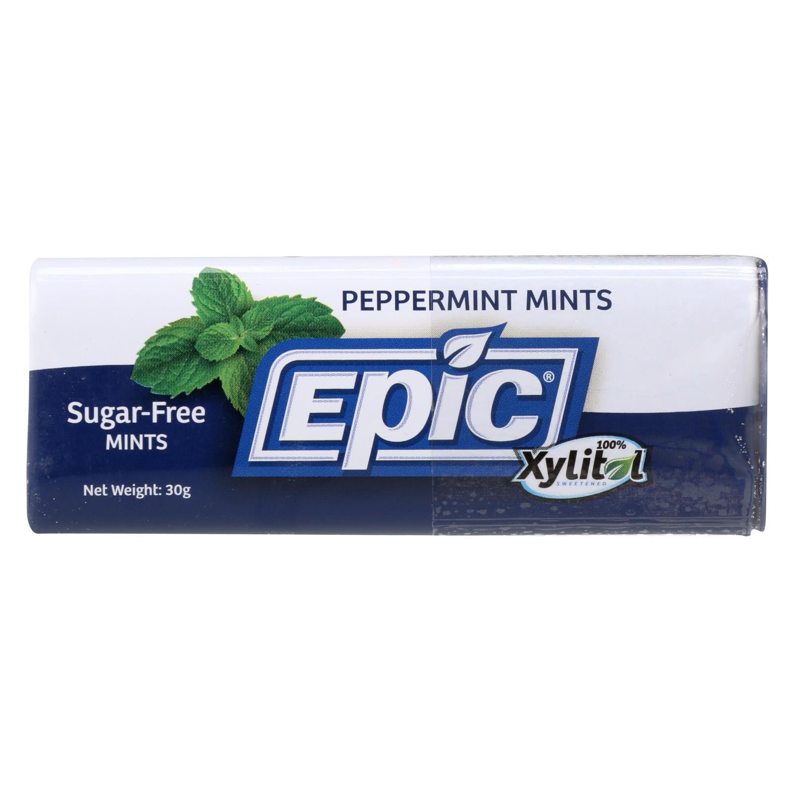 Epic Dental, Epic Dental - Xylitol Mints - Peppermint Xylitol Tin - 60 ct - Case of 10 (Pack of 10)