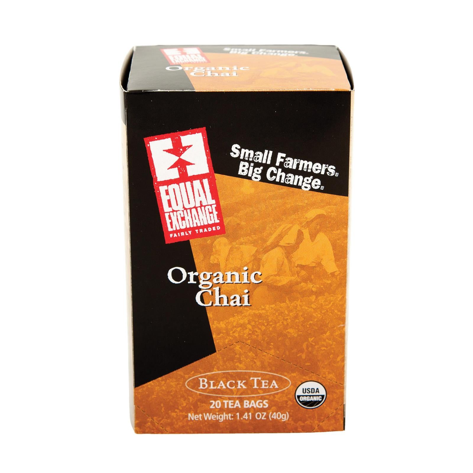 Equal Exchange, Equal Exchange Organic Chai Tea - Chai Tea - Case of 6 - 20 Bags (Pack of 6)