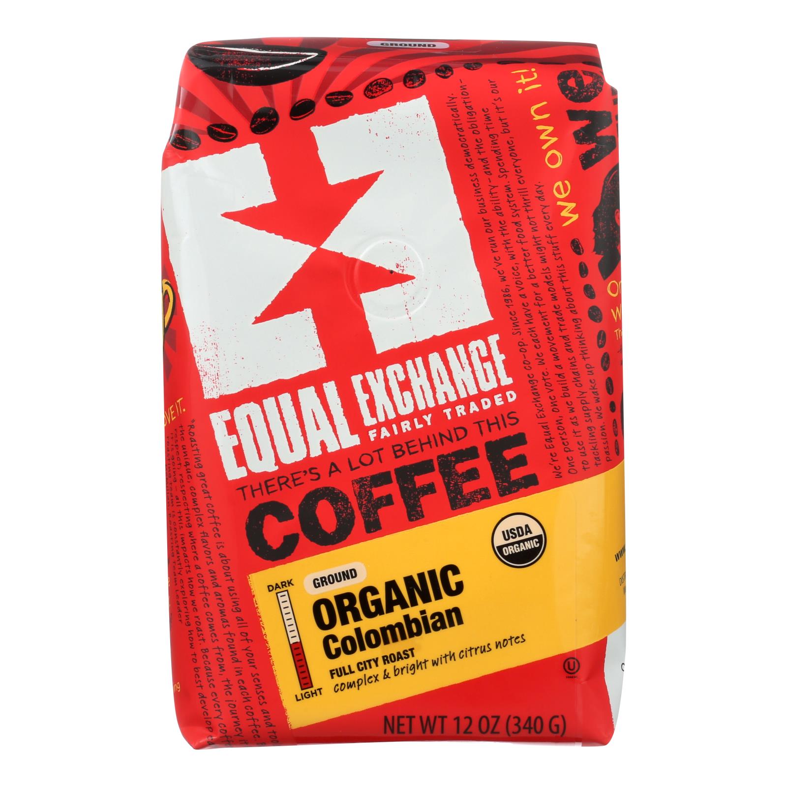 Equal Exchange, Equal Exchange Organic Drip Coffee - Colombian - Case of 6 - 12 oz. (Pack of 6)