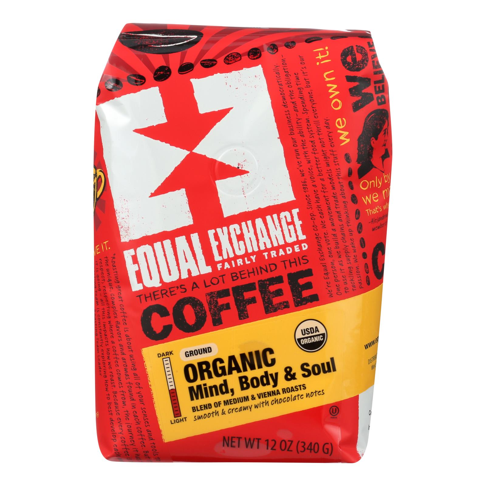 Equal Exchange, Equal Exchange Organic Drip Coffee - Mind Body and Soul - Case of 6 - 12 oz. (Pack of 6)