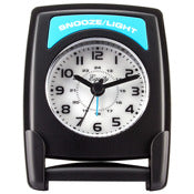 Equity, Equity 20085 4.50 X 4.75 Black Quartz Travel Alarm Clock