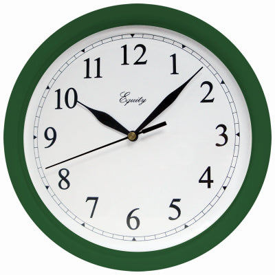 Equity, Equity 25205 10 Hunter Green Plastic Wall Clock