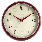 EQUITY BY LA CROSSE, Equity by La Crosse 404-2624R 9.5" Red Wall Clock