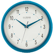 EQUITY BY LA CROSSE, Equity by La Crosse 404-2624T 9.5" Teal Wall Clock