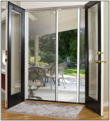 Larson Mfg Co, Escape 200 Screen Door, Double, Retractable, 84 x 79 to 81-In.