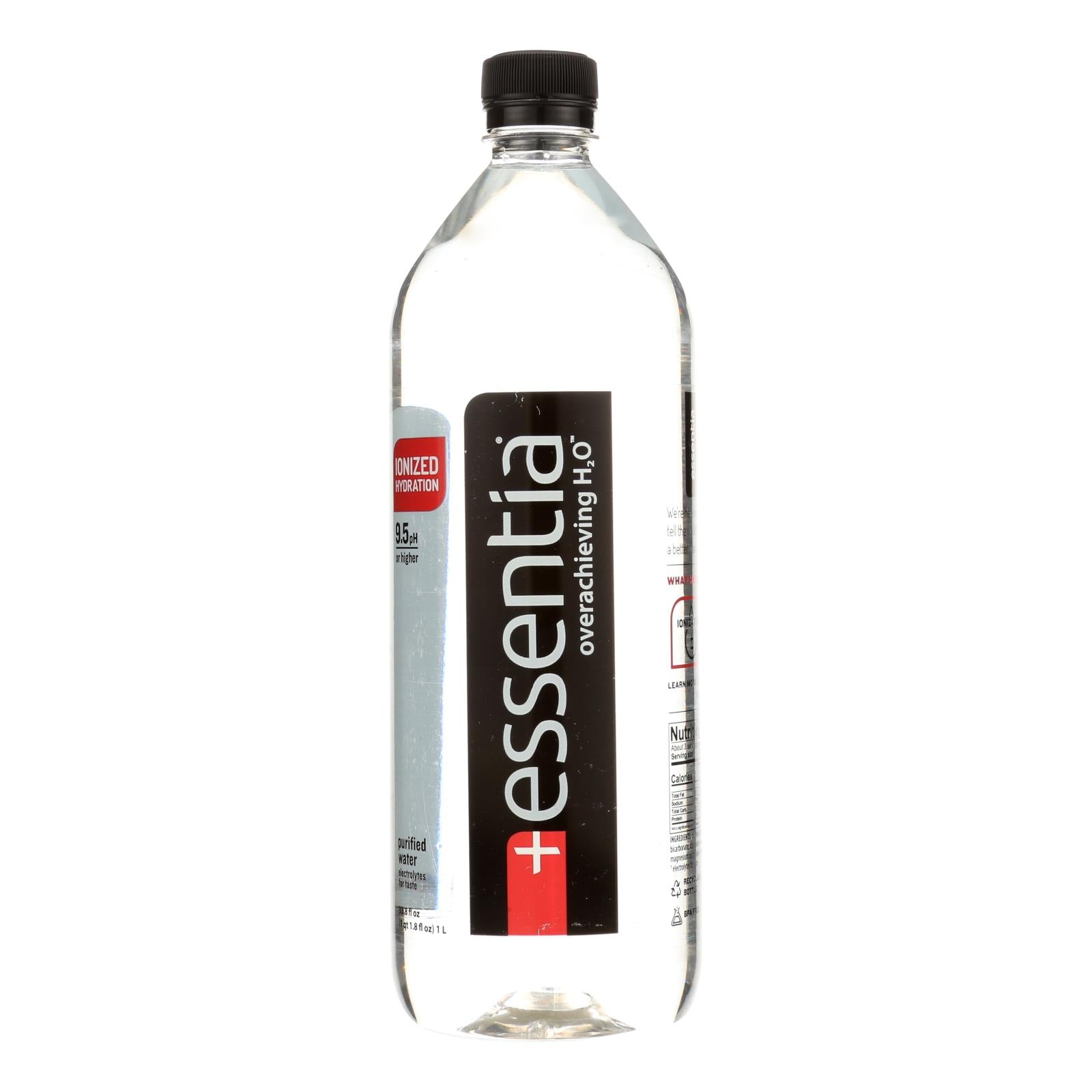 Essentia, Essentia Hydration Perfected Drinking Water - 9.5 ph. - Case of 12 - 1 Liter (Pack of 12)