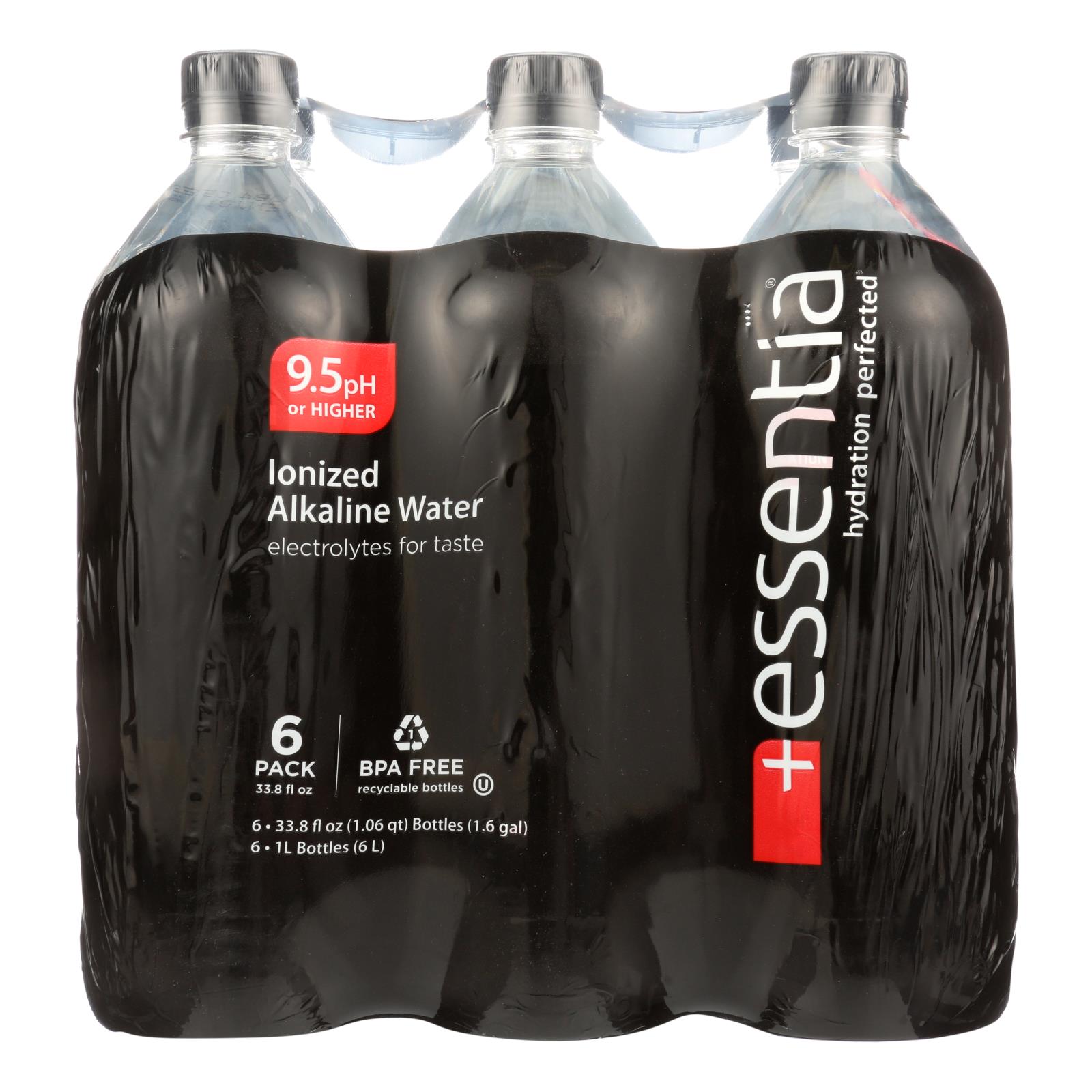 Essentia, Essentia Hydration Perfected Drinking Water - 9.5 ph. - Case of 12 - 1 Liter (Pack of 2)